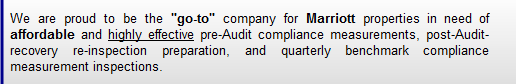 HOST Inc. can prepare your Marriott property for the annual Marriott QA audit